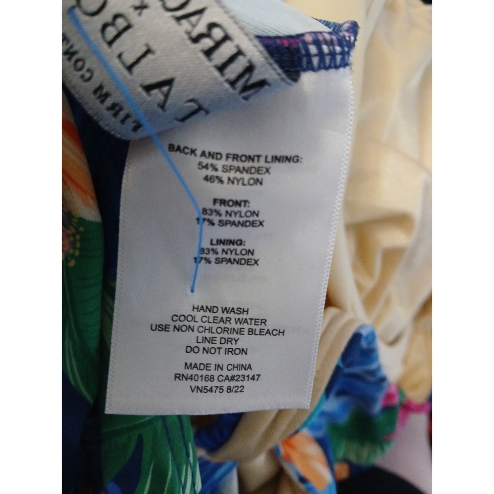 Miraclesuit X Talbots One-Piece Tropical Floral Swimsuit Sz 20W Ruched - Picture 6 of 6